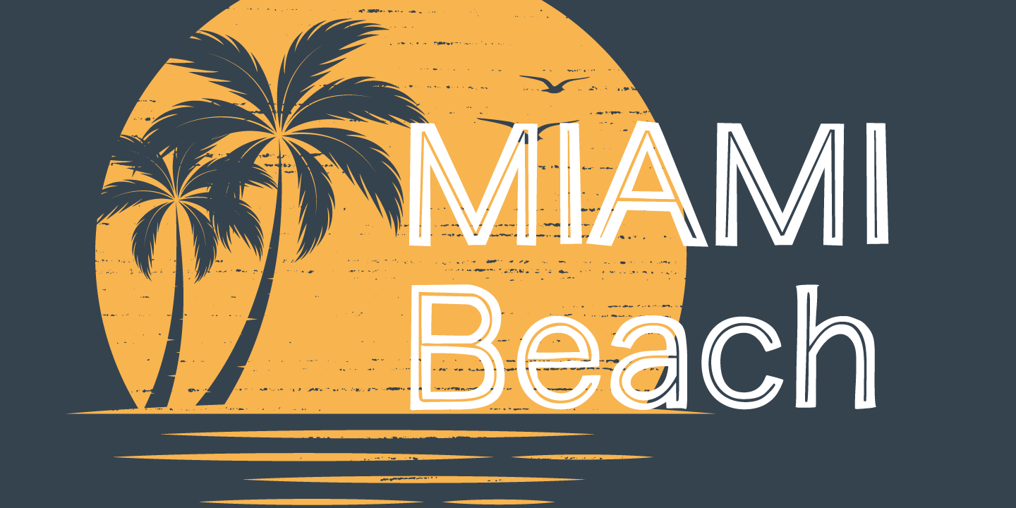 Beach Party Solid Font preview